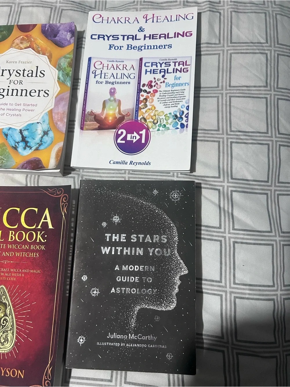 Set of 7 Metaphysical & Crystal Books — Multicolor Covers